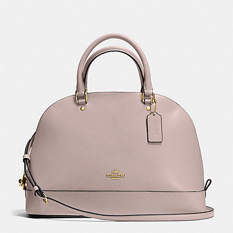 COACH F37218 SIERRA SATCHEL IN CROSSGRAIN LEATHER IMITATION-GOLD/GREY-BIRCH