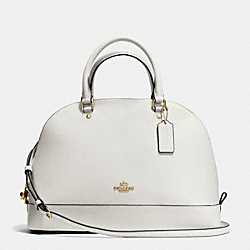 SIERRA SATCHEL IN CROSSGRAIN LEATHER - f37218 - IMITATION GOLD/CHALK