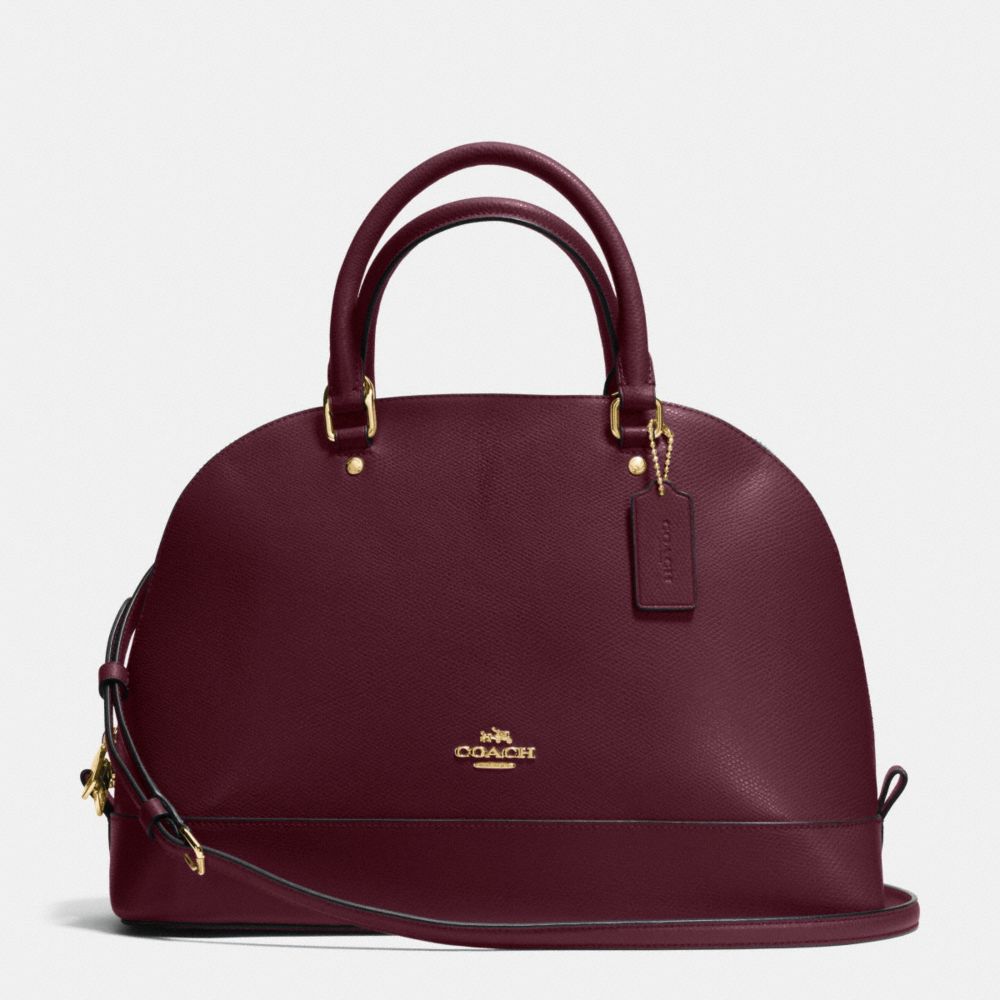 SIERRA SATCHEL IN CROSSGRAIN LEATHER - f37218 - IMITATION OXBLOOD