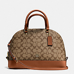 COACH F37233 Sierra Satchel In Signature IMITATION GOLD/KHAKI/SADDLE