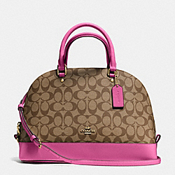 COACH SIERRA SATCHEL IN SIGNATURE - IMITATION GOLD/KHAKI/DAHLIA - F37233