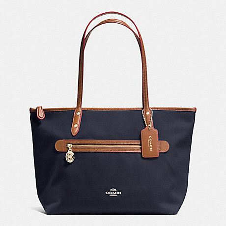 COACH F37237 SAWYER TOTE IN POLYESTER TWILL IMITATION-GOLD/MIDNIGHT