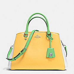 COACH F37248 Small Margot Carryall In Colorblock Leather SILVER/CANARY MULTI