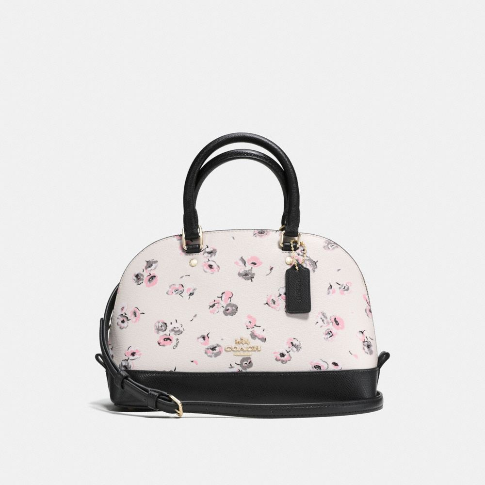 COACH MINI SIERRA SATCHEL WITH SMALL WILDFLOWER PRINT - CHALK MULTI/LIGHT GOLD - F37269