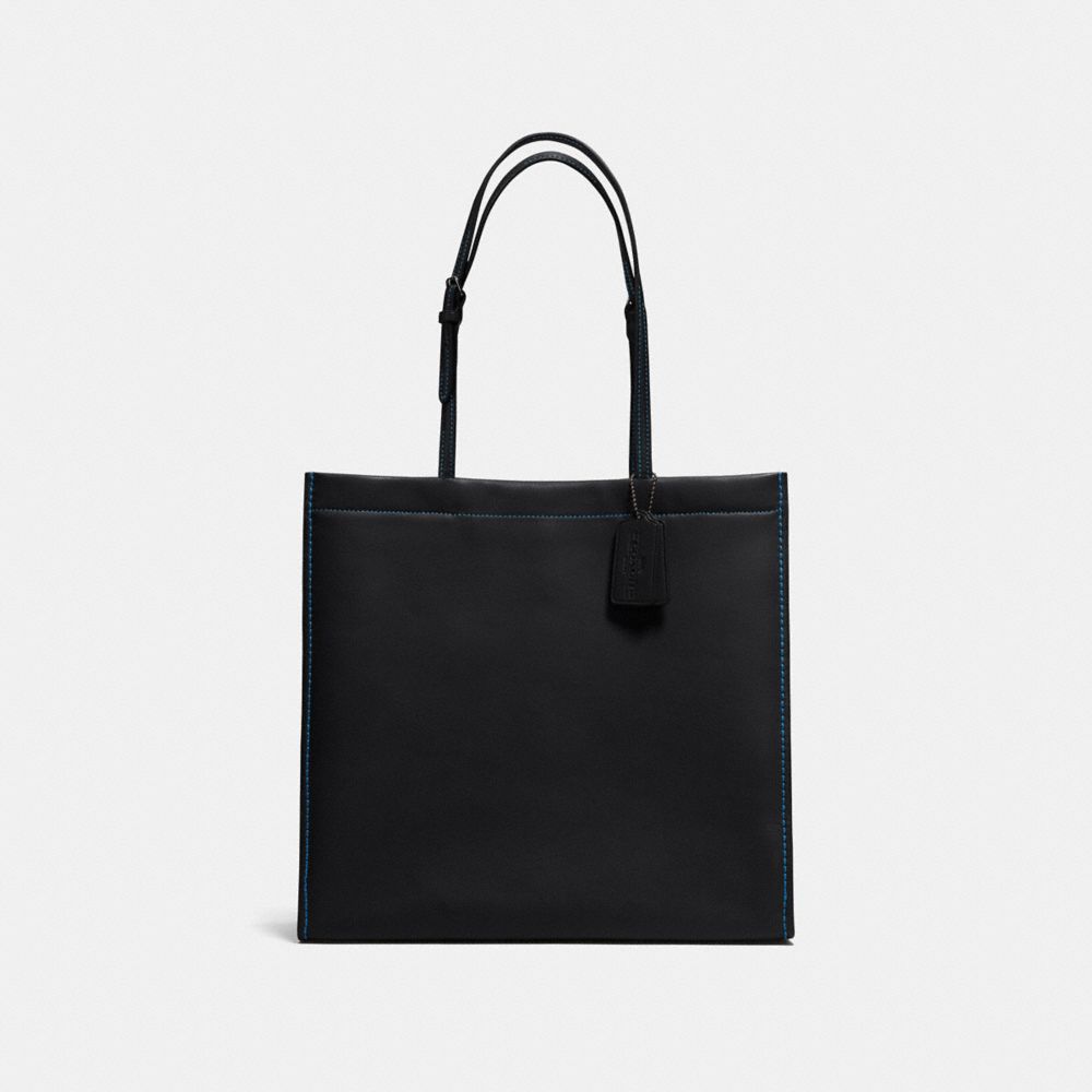 SKINNY TOTE - f37295 - SMOKE/CORNFLOWER/DARK GUNMETAL