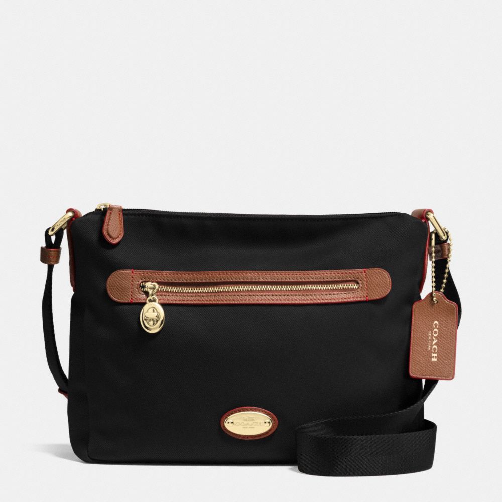 COACH F37337 FILE BAG IN POLYESTER TWILL IMITATION-GOLD/BLACK-F37336