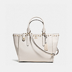 COACH F37400 - CROSBY CARRYALL WITH FLORAL RIVETS CHALK/LIGHT GOLD