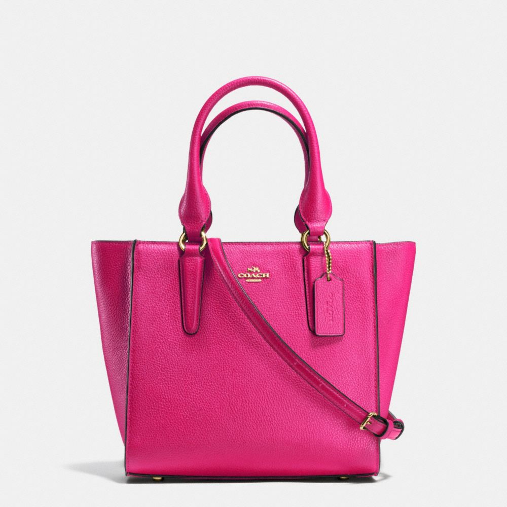 COACH F37415 Crosby Carryall 24 In Pebble Leather LIGHT GOLD/CERISE