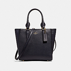 CROSBY CARRYALL 24 IN PEBBLE LEATHER - f37415 - LIGHT GOLD/NAVY