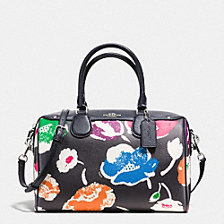 COACH BENNETT SATCHEL IN LARGE WILDFLOWER PRINT COATED CANVAS - SILVER/RAINBOW MULTI - F37482