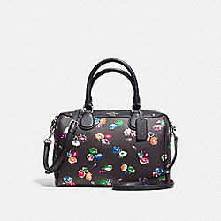 MINI BENNETT SATCHEL IN SMALL WILDFLOWER PRINT COATED CANVAS - SILVER/RAINBOW MULTI - COACH F37491