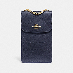 NORTH/SOUTH PHONE CROSSBODY - F37543 - MIDNIGHT/IMITATION GOLD