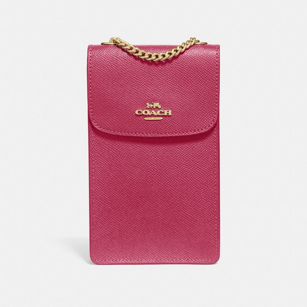 NORTH/SOUTH PHONE CROSSBODY - ROUGE/GOLD - COACH F37543