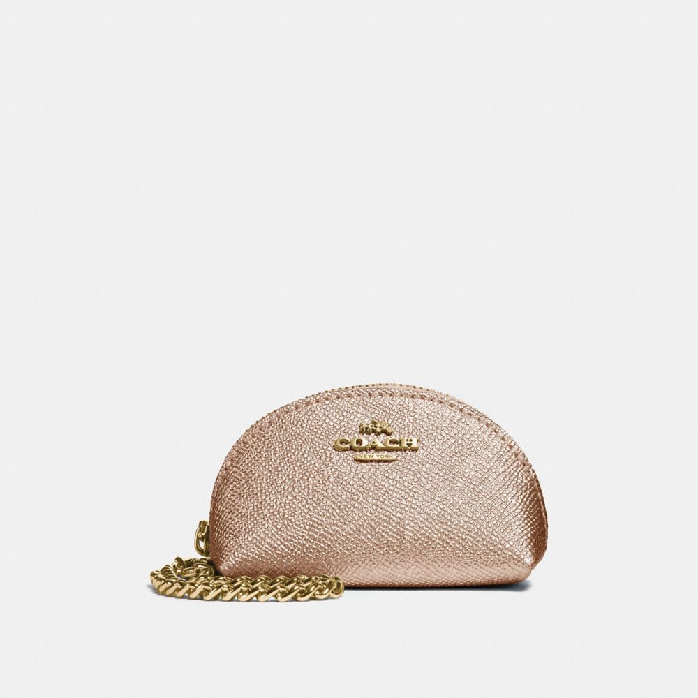 HALF MOON COIN CASE - ROSE GOLD/LIGHT GOLD - COACH F37572