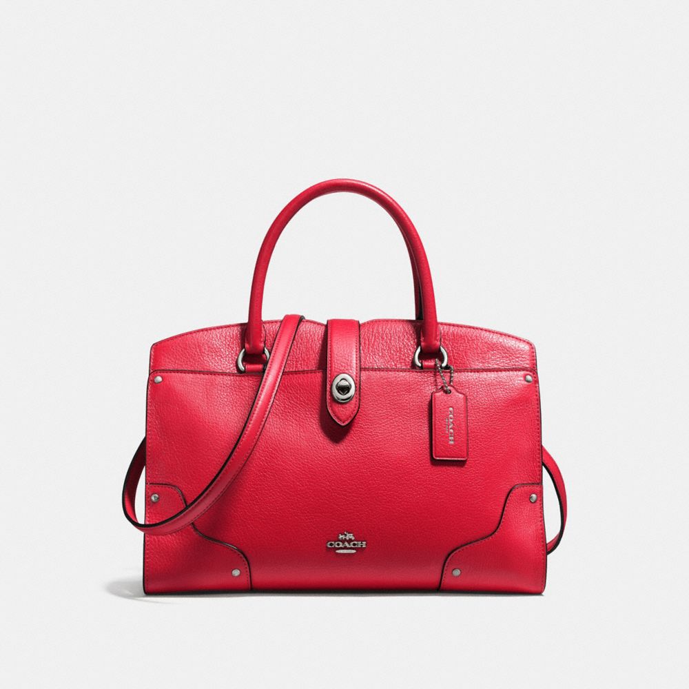 COACH F37575 - MERCER SATCHEL 30 TRUE RED/SILVER