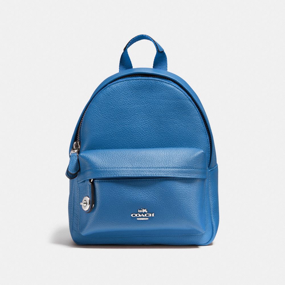COACH MINI CAMPUS BACKPACK - LAPIS/SILVER - f37590