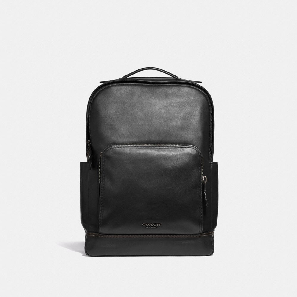 COACH F37599 - GRAHAM BACKPACK - BLACK/BLACK ANTIQUE NICKEL | COACH MEN