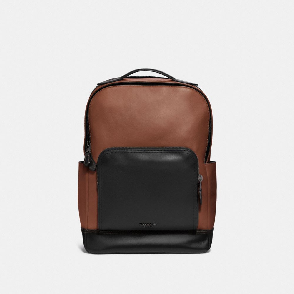 COACH F37599 Graham Backpack SADDLE/BLACK ANTIQUE NICKEL