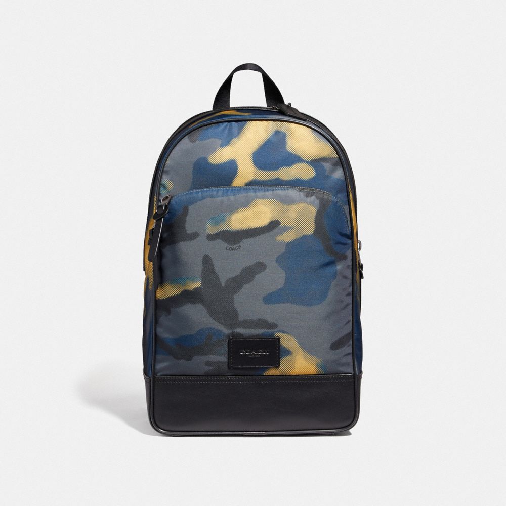 COACH F37607 Slim Backpack With Halftone Camo Print GREY MULTI/BLACK ANTIQUE NICKEL