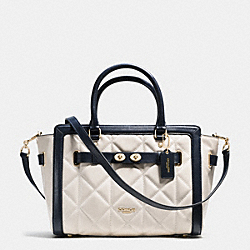 COACH F37620 - BLAKE CARRYALL IN QUILTED COLORBLOCK LEATHER IMITATION GOLD/CHALK/MIDNIGHT
