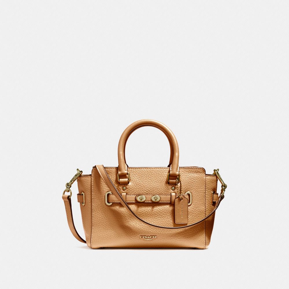 MINI BLAKE CARRYALL - LIGHT SADDLE/LIGHT GOLD - COACH F37635