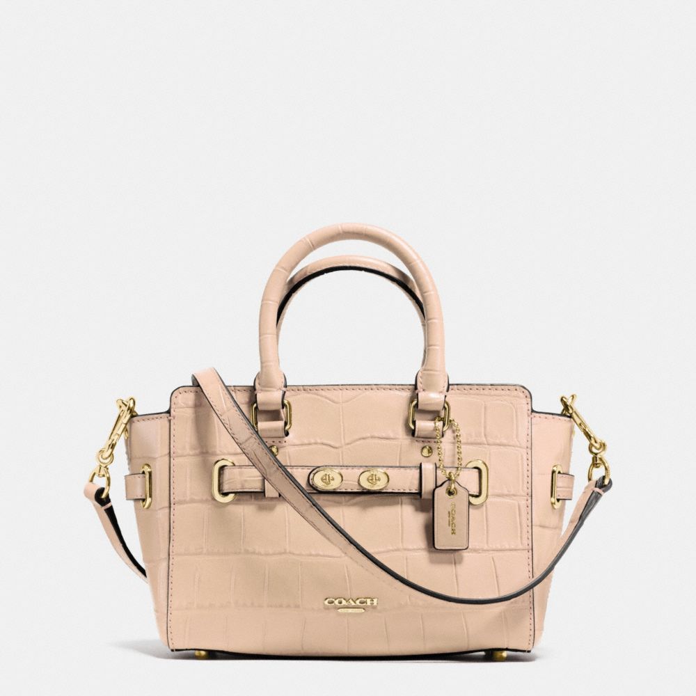 COACH F37665 MINI BLAKE CARRYALL IN CROC EMBOSSED LEATHER IMITATION-GOLD/BEECHWOOD