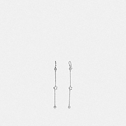 COACH F37671 Signature Chain Drop Earrings SILVER