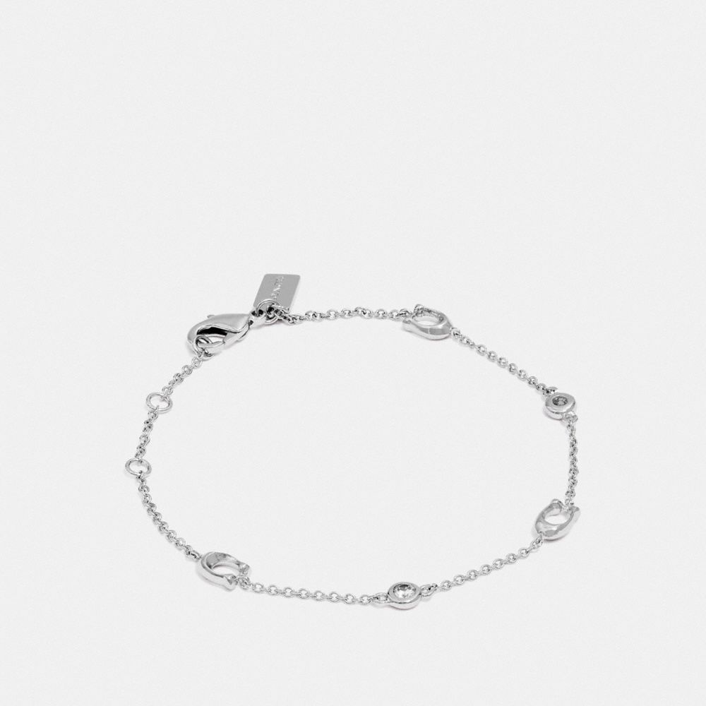 SIGNATURE CHAIN DELICATE BRACELET - F37672 - SILVER