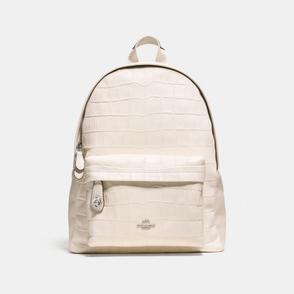 CAMPUS BACKPACK - COACH f37712 - SILVER/CHALK