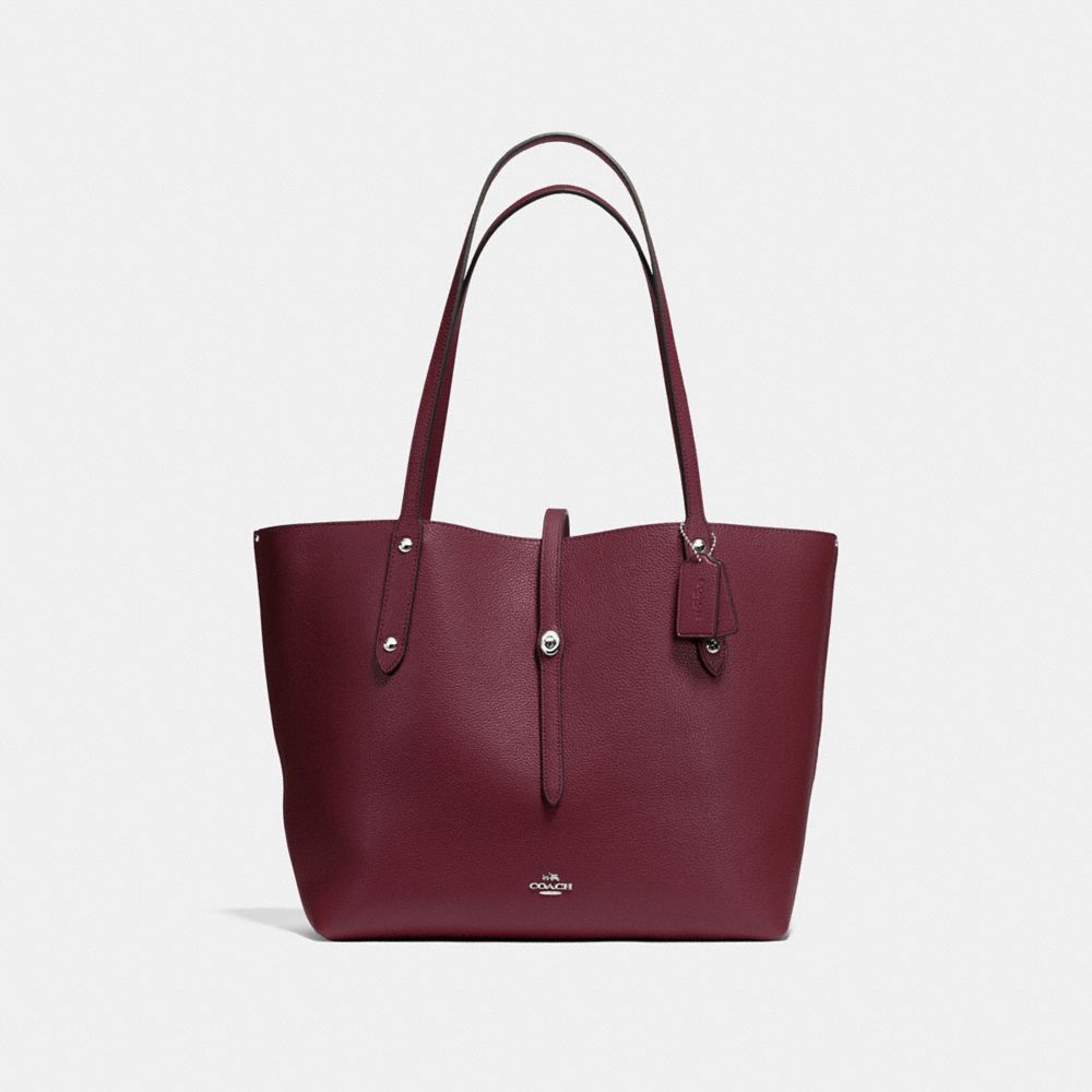 MARKET TOTE - BURGUNDY/CERISE/SILVER - COACH F37756