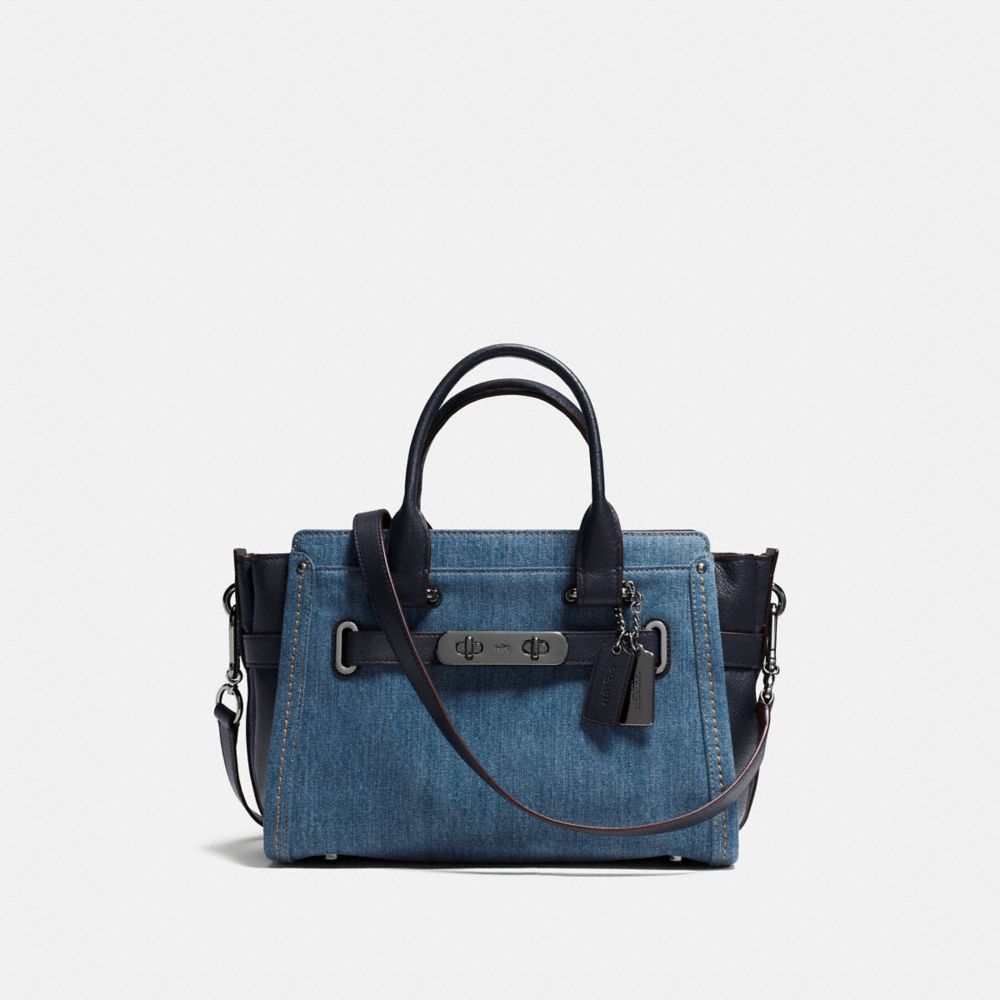 COACH F37772 Coach Soft Swagger 27 In Colorblock DENIM/NAVY/DARK GUNMETAL