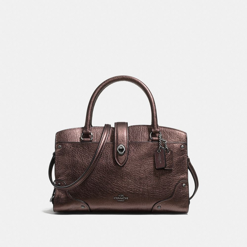 COACH f37779 MERCER SATCHEL 24 BRONZE/DARK GUNMETAL