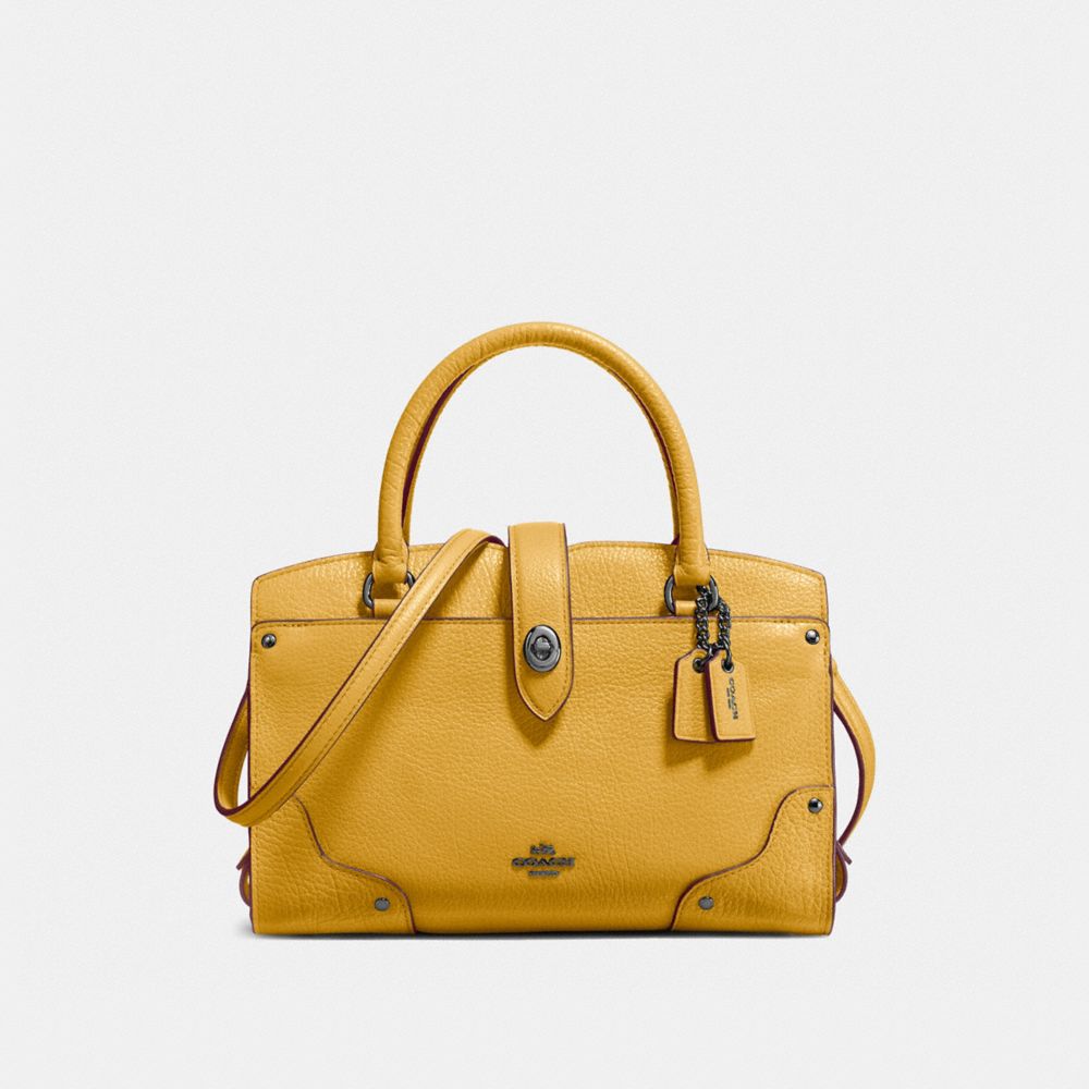 MERCER SATCHEL 24 - COACH f37779 - FLAX/DARK GUNMETAL