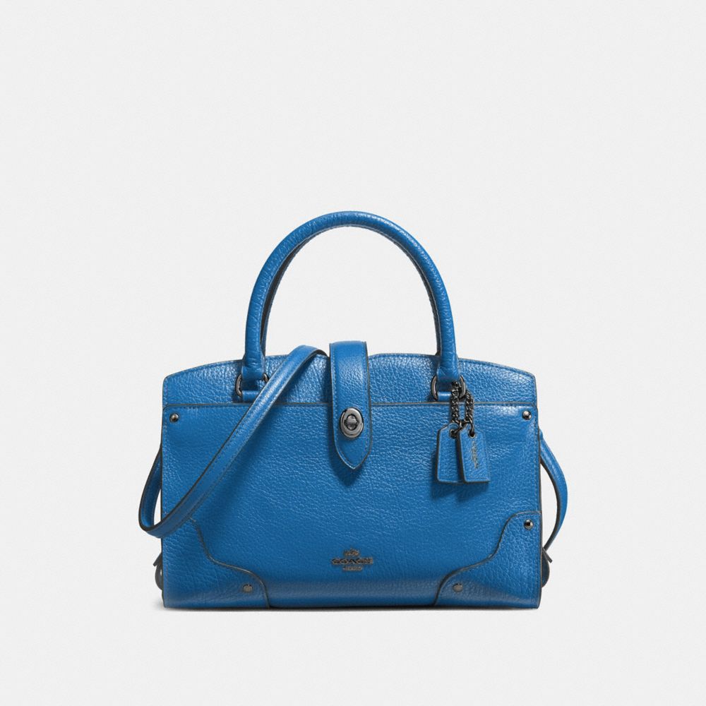 COACH f37779 MERCER SATCHEL 24 LAPIS/DARK GUNMETAL