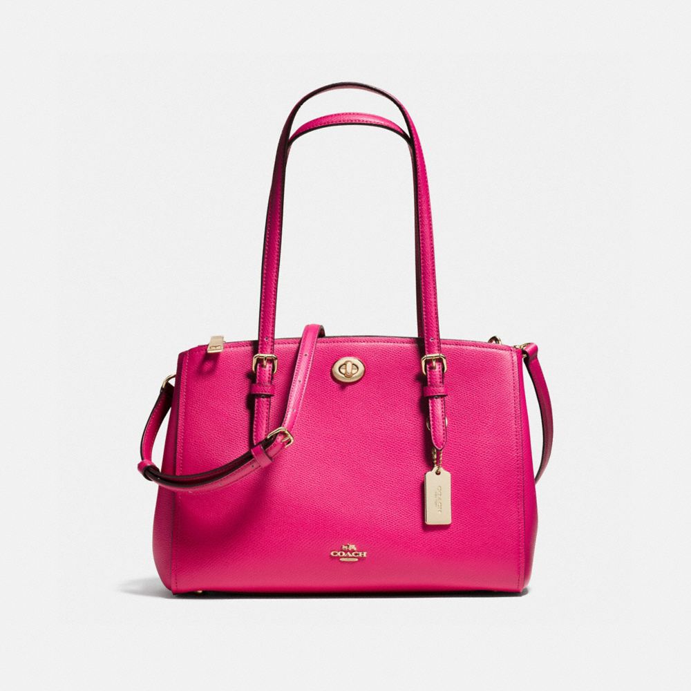 COACH F37782 Turnlock Carryall 29 CERISE/LIGHT GOLD