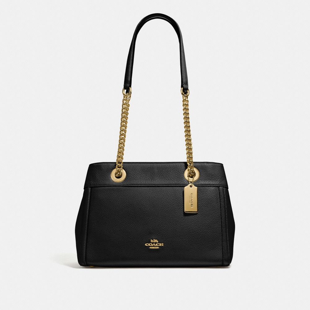 BROOKE CHAIN CARRYALL - BLACK/LIGHT GOLD - COACH F37796