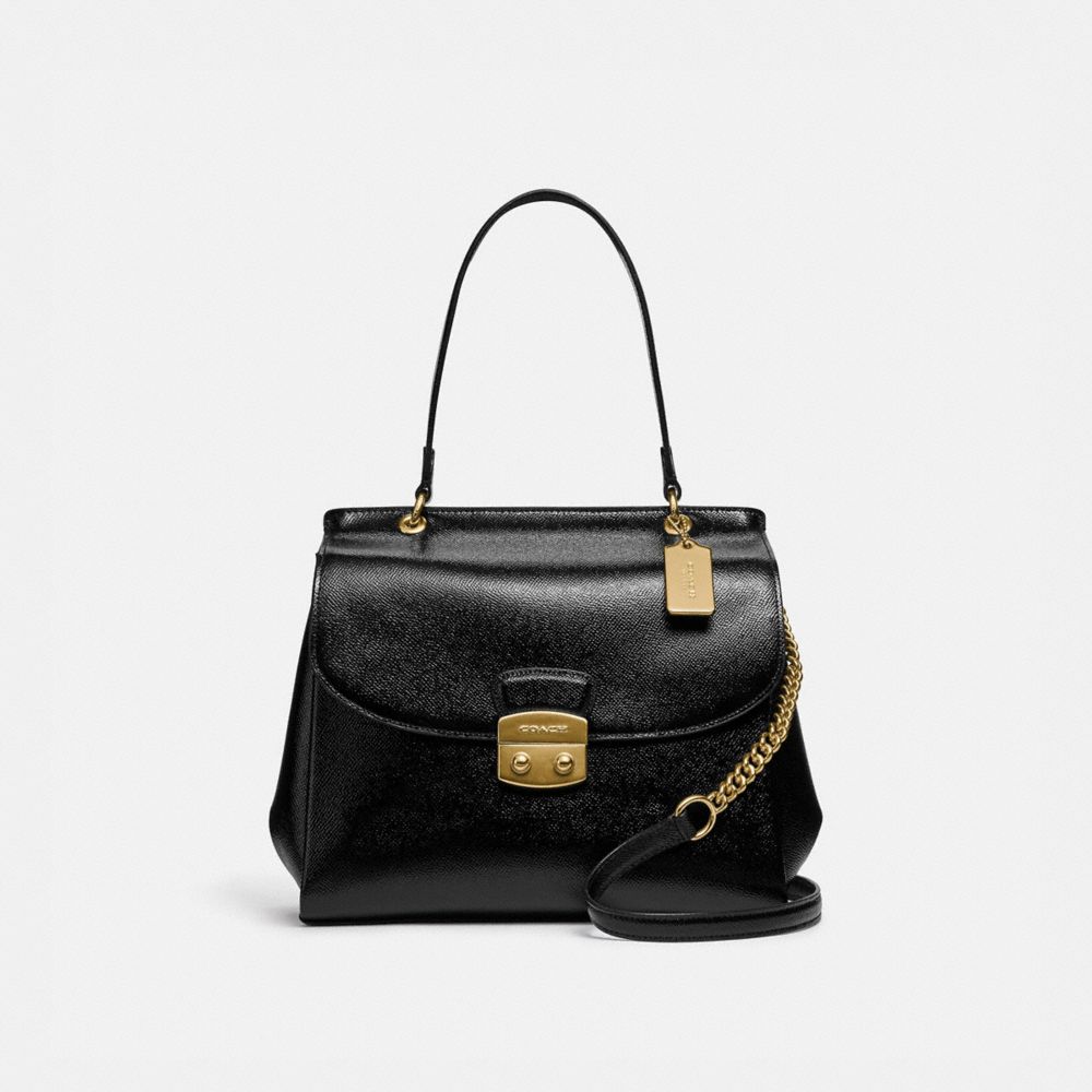 AVARY FLAP CARRYALL - BLACK/LIGHT GOLD - COACH F37834