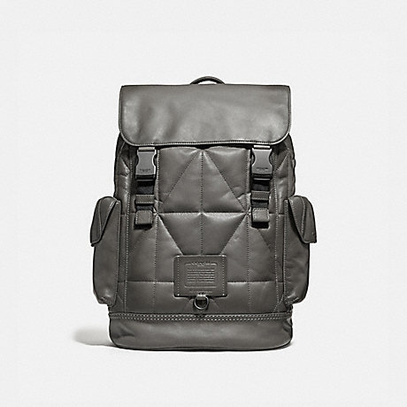COACH Rivington Backpack With Quilting - BLACK COPPER/HEATHER GREY - F37847