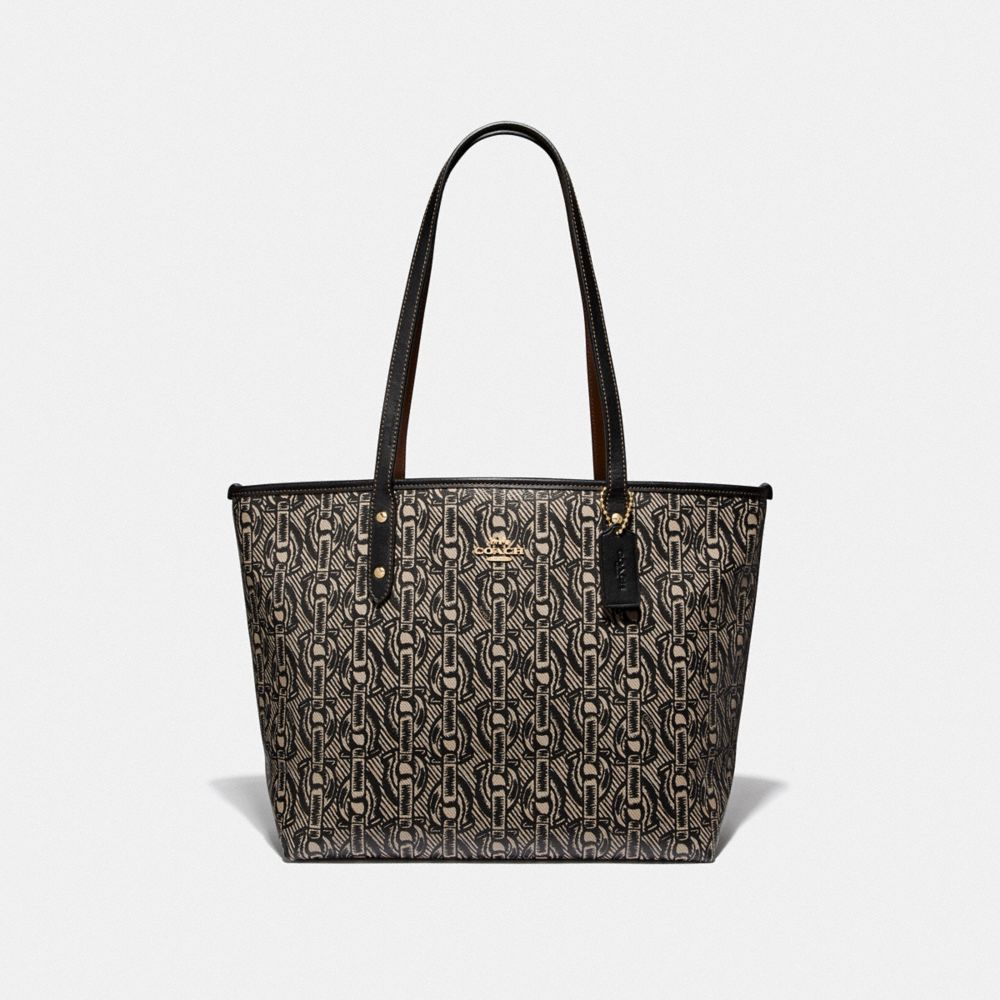 coach city tote black