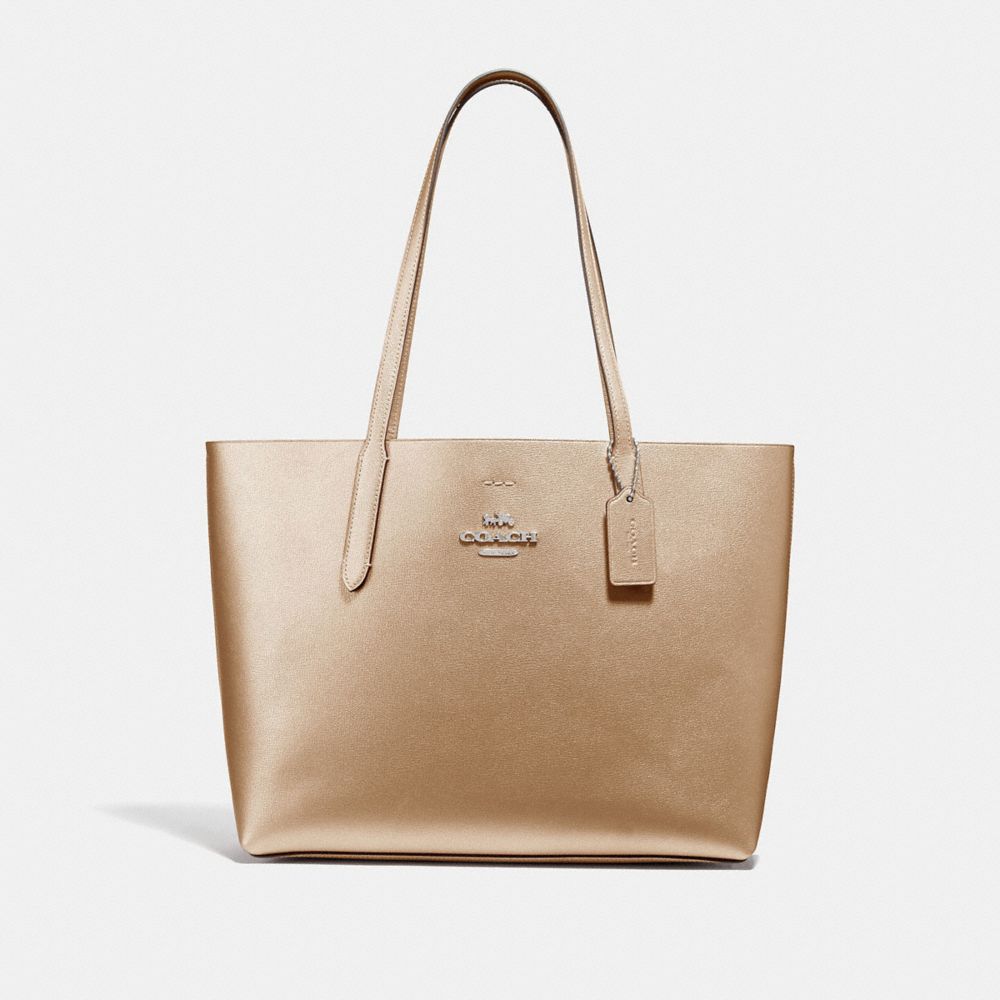 COACH F37871 AVENUE TOTE PLATINUM/CHESNUT/SILVER