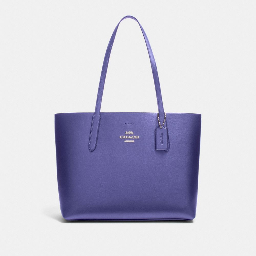 COACH AVENUE TOTE - METALLIC PERIWINKLE/LIGHT PURPLE/SILVER - F37871