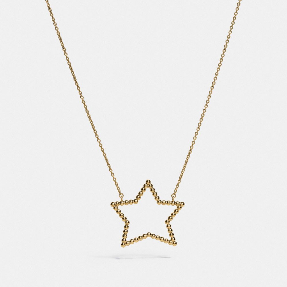 COACH OVERSIZED STAR NECKLACE - GOLD - F37962