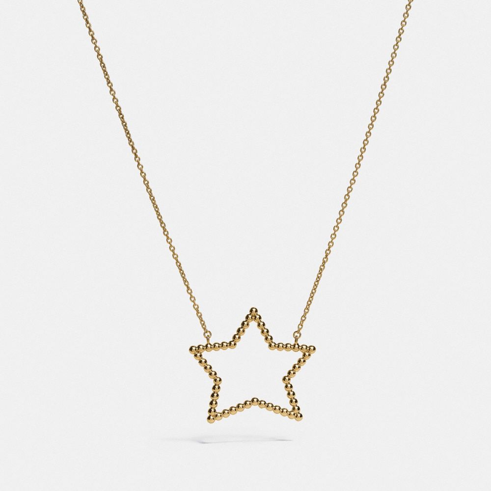 OVERSIZED STAR NECKLACE - COACH F37962 - GOLD