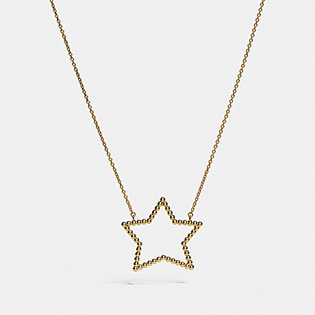 COACH OVERSIZED STAR NECKLACE - GOLD - F37962