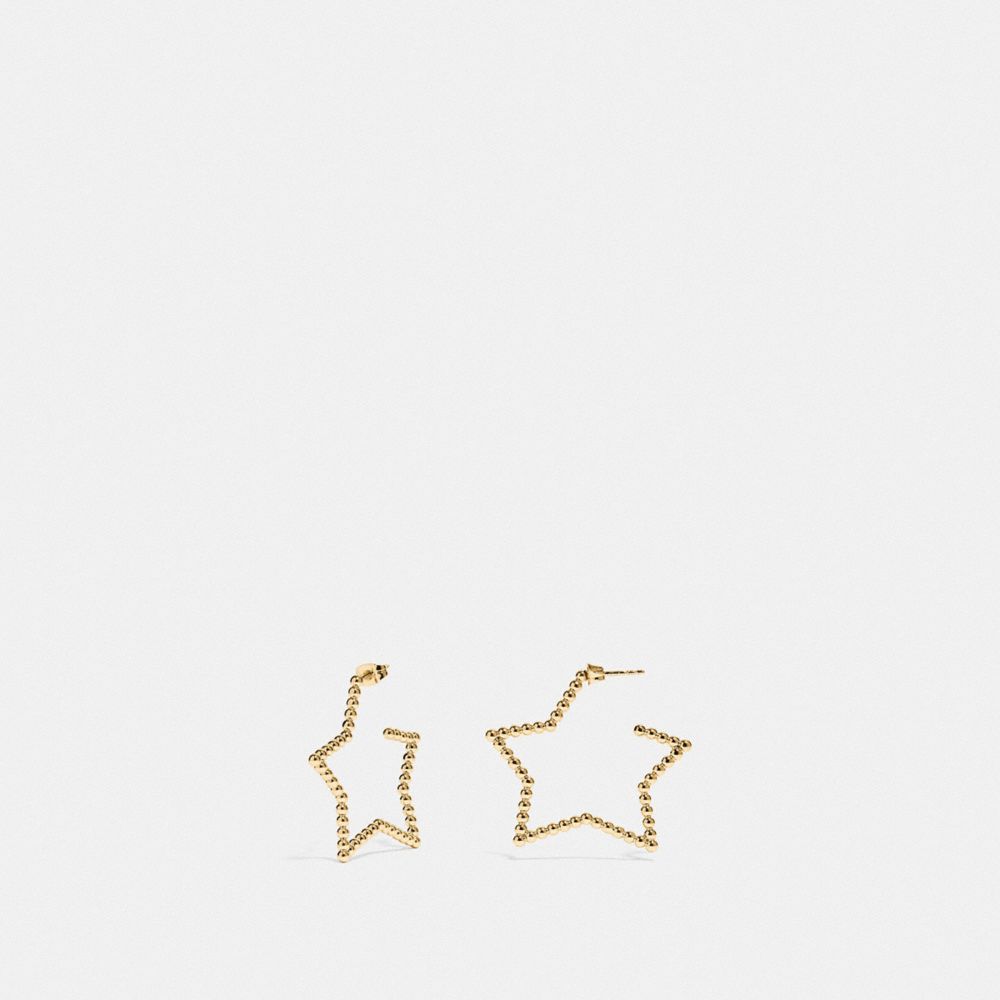 COACH OVERSIZED STAR EARRINGS - GOLD - F37963