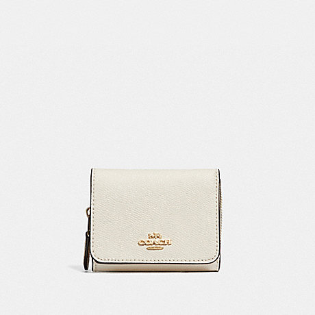COACH F37968 SMALL TRIFOLD WALLET CHALK/LIGHT-GOLD