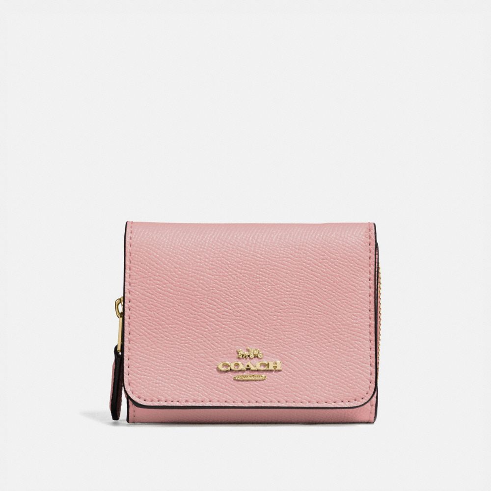 SMALL TRIFOLD WALLET - IM/PINK PETAL - COACH F37968