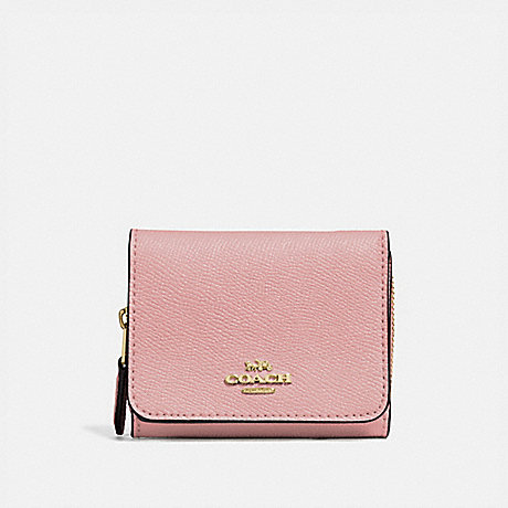 COACH SMALL TRIFOLD WALLET - IM/PINK PETAL - F37968