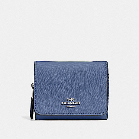 COACH F37968 SMALL TRIFOLD WALLET SV/BLUE LAVENDER