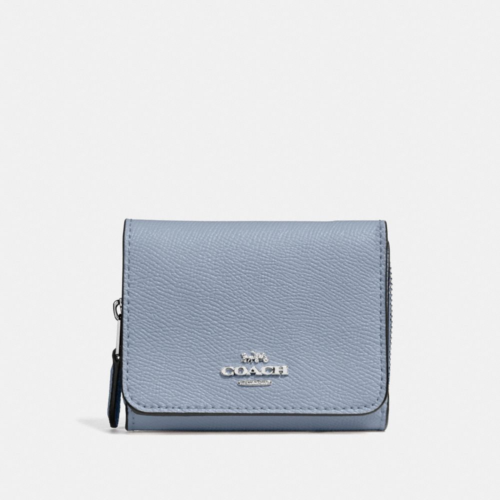 COACH F37968 Small Trifold Wallet STEEL BLUE